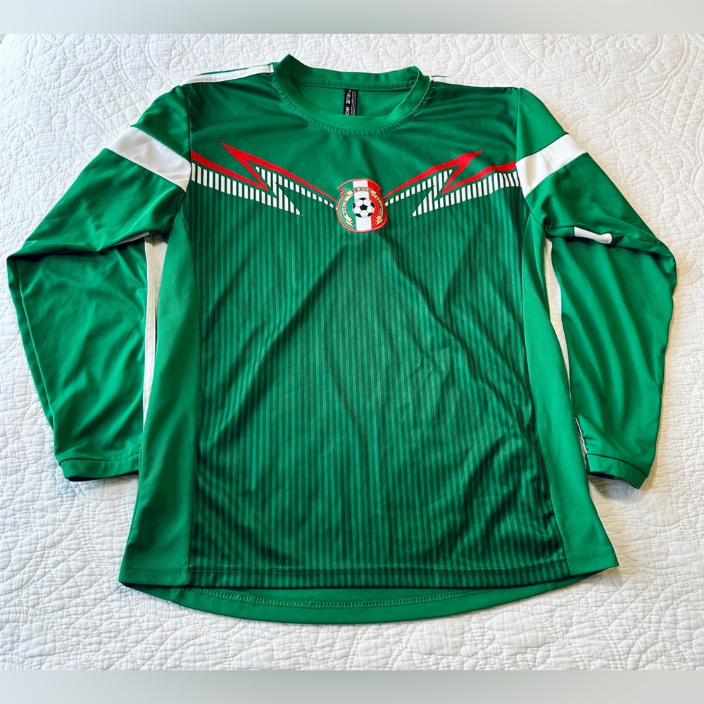 True Rock Mexico World Champion Goalie Futbol Soccer Jersey Long Sleeve Shirt M